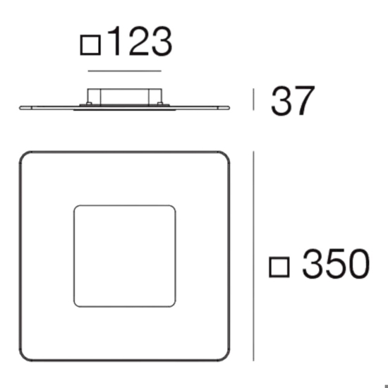 Aruba s linea light plafoniera led 19w 3000k oro
