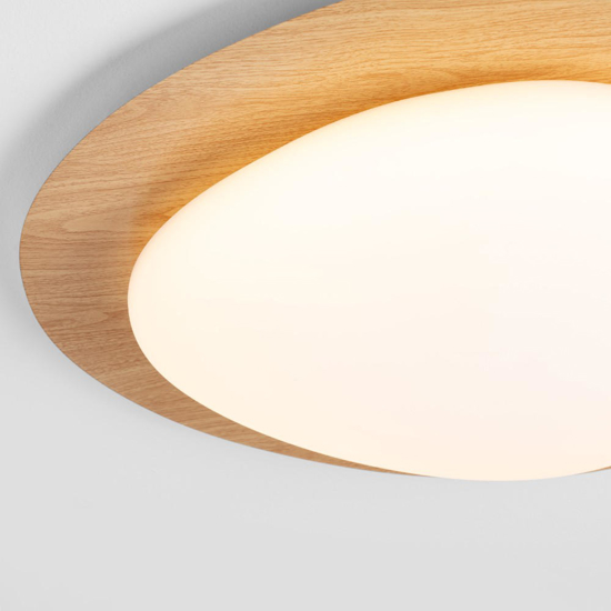 Plafoniera design moderna led 29w 3000k dimmerabile colore legno