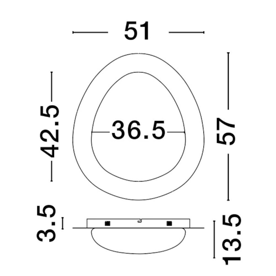 Plafoniera design moderna led 29w 3000k dimmerabile colore legno