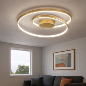 Oz pl dali ideal lux plafoniera led 3000k dali push dimmerabile ottone