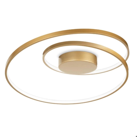 Oz pl dali ideal lux plafoniera led 3000k dali push dimmerabile ottone