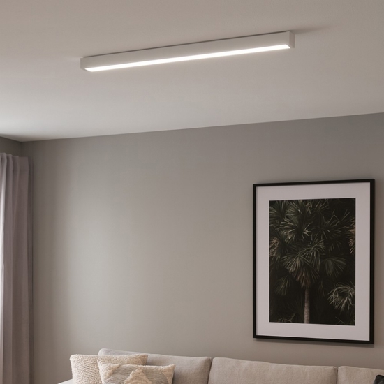 Plafoniera 62 cm per cucina bianca led 11w 3000k moderna