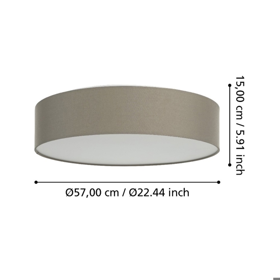 Romao z eglo plafoniera moderna rotonda led rgb da 2700k a 6500k