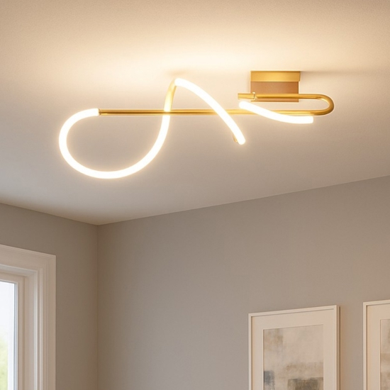 Plafoniera led 3000k per camera da letto design con tubo silicone