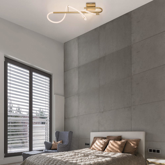 Plafoniera led 3000k per camera da letto design con tubo silicone