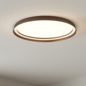 Plafoniera led 48w 2700k 4000k dimmerabile marrone spazzolato