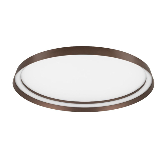 Plafoniera led 48w 2700k 4000k dimmerabile marrone spazzolato