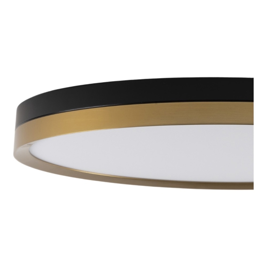 Plafoniera nero oro rotonda 50cm led 38w 3000k Plafoniera nero oro rotonda 50cm led 38w 3000k