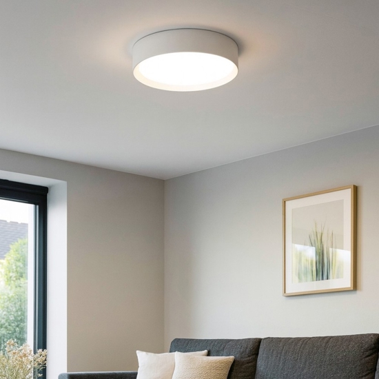 Gea luce ava plafoniera moderna led 30w da 3000k a 4000k bianca