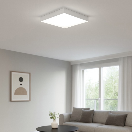 Tara linea light plaofniera led 26w 3000k bianca quadrata