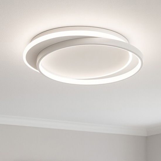 Gea luce christine plafoniera led 3000k tonda per salotto