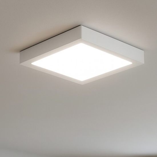 Gea luce plafoniera led 3000k bianco quadrato