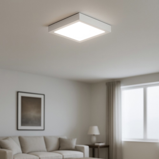 Gea luce plafoniera led 3000k bianco quadrato