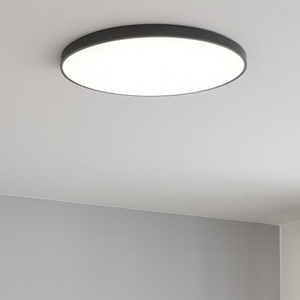 Plafoniera nera krizia ps led 60w 3000k gea luce rotonda