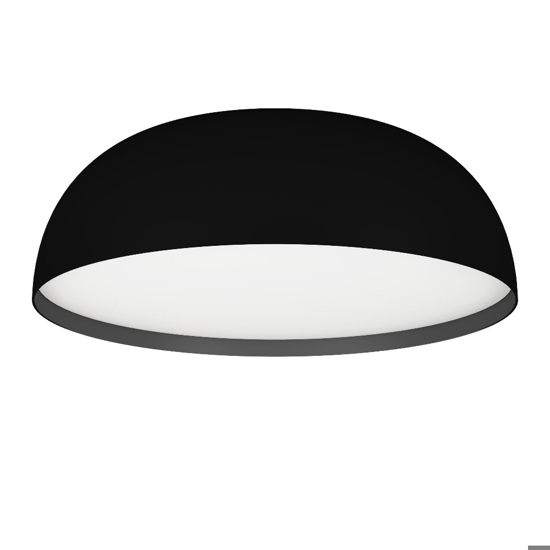 Tollos z eglo plafoniera moderna smart nera led rgb cct da 2700k a 6500k