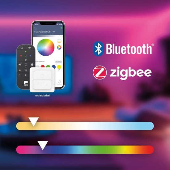 Tollos z eglo plafoniera moderna smart nera led rgb cct da 2700k a 6500k