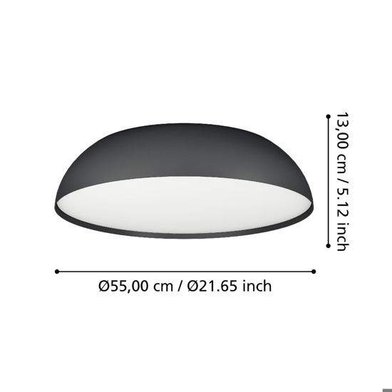 Tollos z eglo plafoniera moderna per salotto led rgb cct da 2700k a 6500k