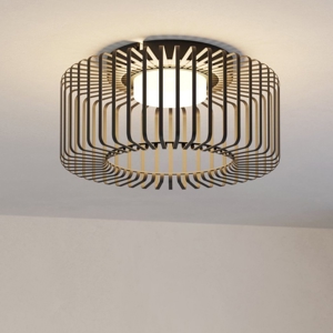 Ginestrone z eglo plafoniera moderna traforata nera led rgb da 2700k a 6500k