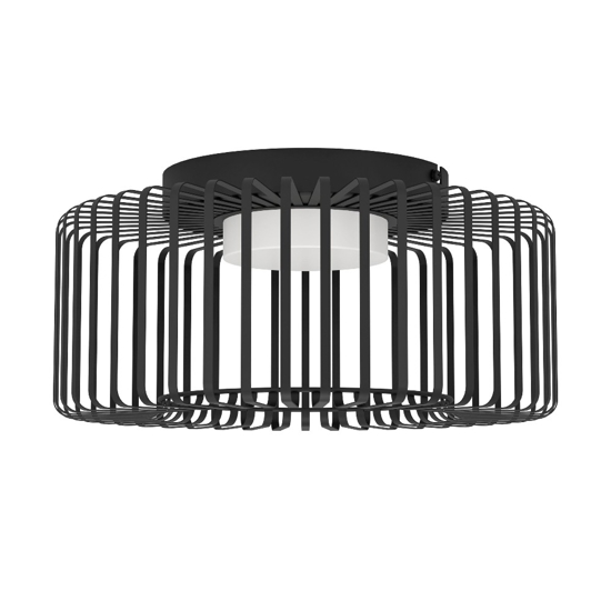 Ginestrone z eglo plafoniera moderna smart traforata nera led rgb cct da 2700k a 6500k