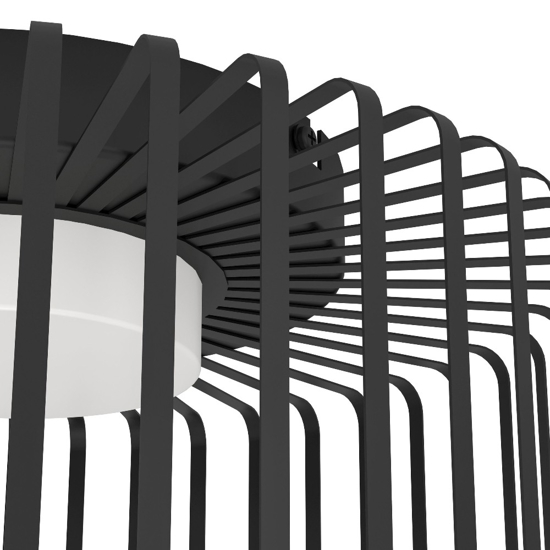 Ginestrone z eglo plafoniera moderna smart traforata nera led rgb cct da 2700k a 6500k