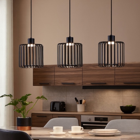 Ginestrone z eglo lampadario da cucina 3 luci led rgb cct da 2700k a 6500k