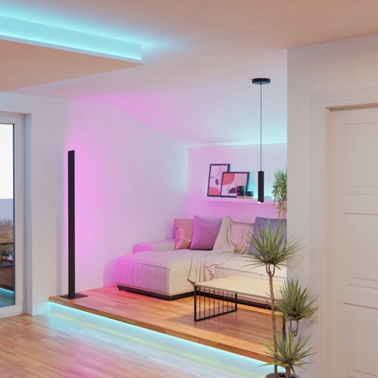 Balamorta z eglo lampada a sospensione per isola cucina cilindrica led rgb 2700k a 6500k