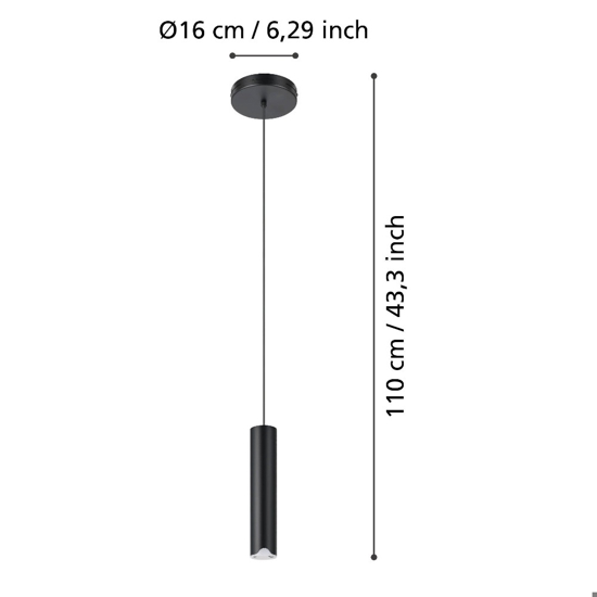 Balamorta z eglo lampada a sospensione per isola cucina cilindrica led rgb 2700k a 6500k
