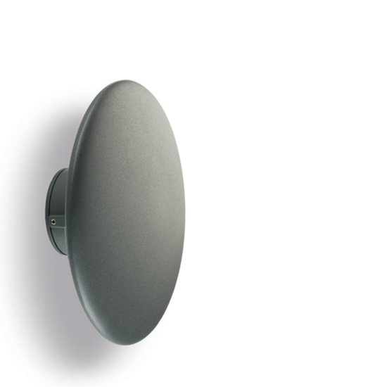 Applique rotonda da esterno balcone moderno grafite led 18w 3000k