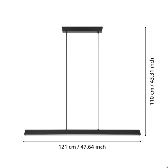 Simolaris z eglo lampadario per cucina moderna led rgb 2700k a 6500k
