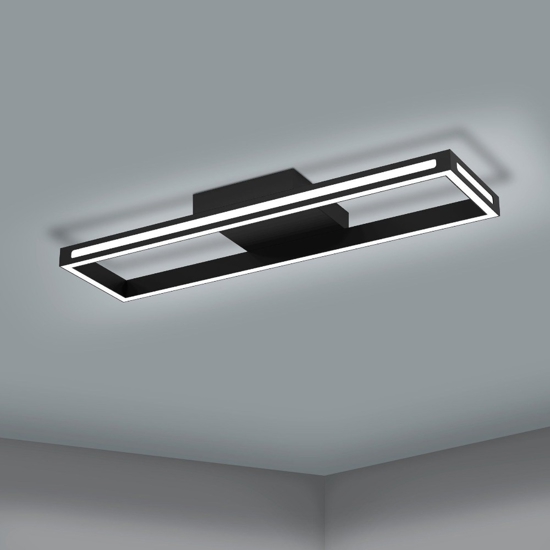 Salvilanas z plafoniera design moderno nera led cct da 2700k a 6500k