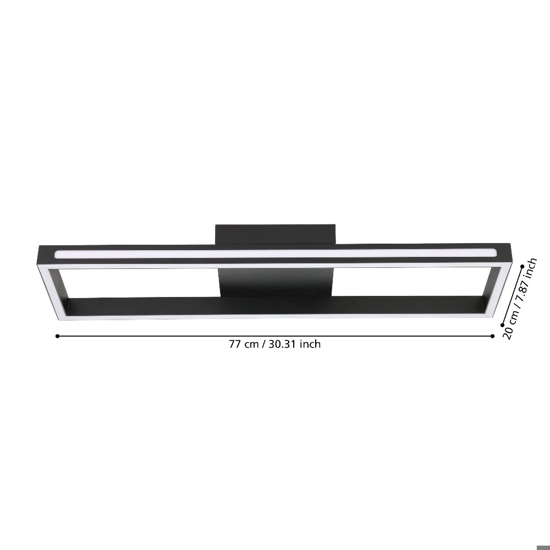 Salvilanas z plafoniera design moderno nera led cct da 2700k a 6500k