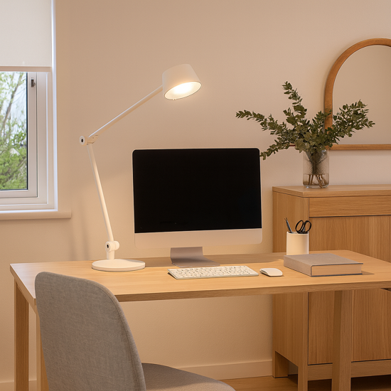 Gea luce efira lampada da tavolo led 3000k bianca moderna