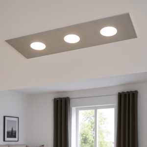 Plafoniera cucina moderna rettangolare grigio toplight