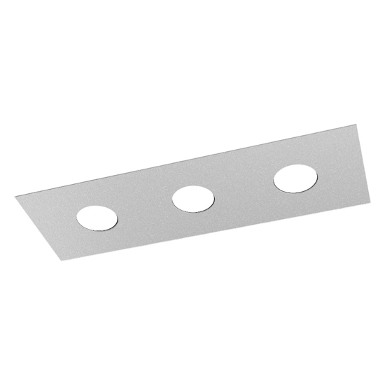Plafoniera cucina moderna rettangolare grigio toplight