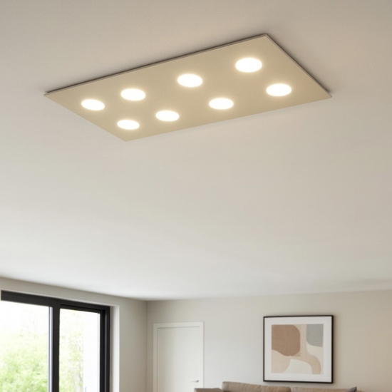 Plafoniera da cucina moderna rettangolare sabbia top light