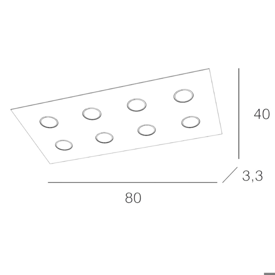 Plafoniera da cucina moderna rettangolare sabbia top light