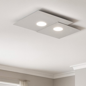 Plafoniera design moderna grigio top light plate