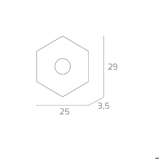 Top light hexagon plafoniera esagonale grigio moderna