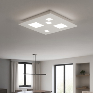 Isyluce plafoniera bianca led 25w 3000k quadrata per cucina