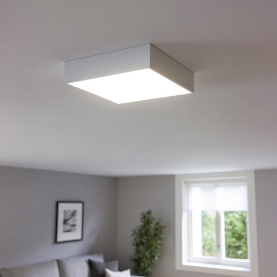 Linea light tara q plafoniera led 21w 3000k quadrata bianca