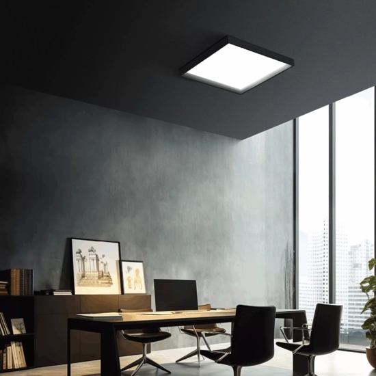Linea light tara q plafoniera led 21w 3000k quadrata bianca