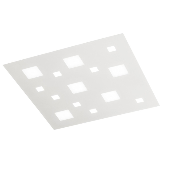 Plafoniera led 60w 3000k bianca quadrata isyluce extra-large