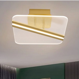 Plafoniera oro led 3000k per soggiorno minimal