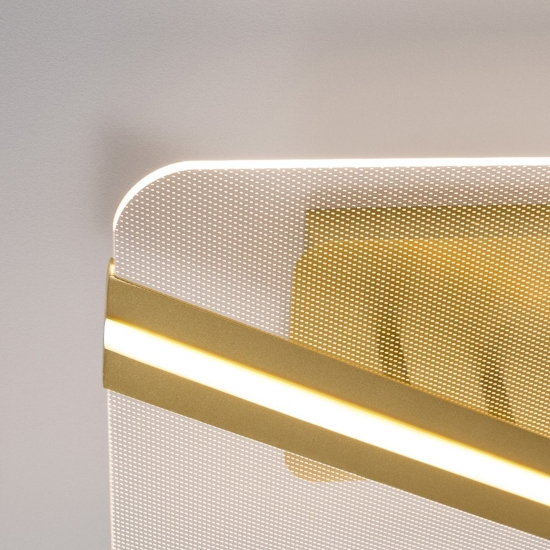 Plafoniera oro led 3000k per soggiorno minimal