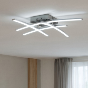 Eglo nevado plafoniera cromata led 3000k 20w design moderna