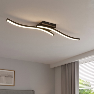Plafoniera led 10w 3000k nera moderna design