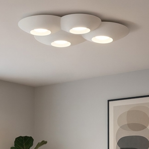 Plafoniera moderna per camera da letto in gesso verniciabile sforzin