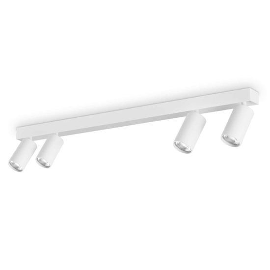 Ideal lux profilo bianco plafoniera con 4 faretti led 7w 3000k