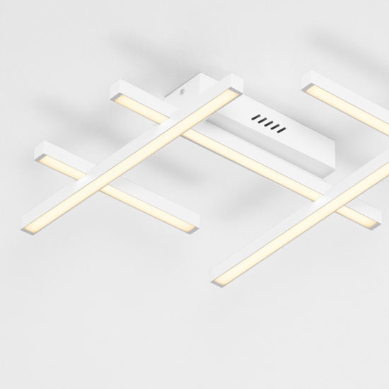 Plafoniera design geometrico bianca led 42w 3000k