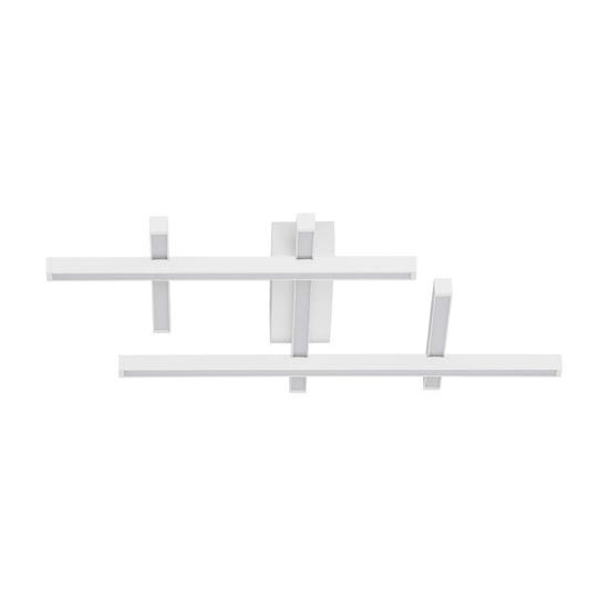 Plafoniera design geometrico bianca led 42w 3000k